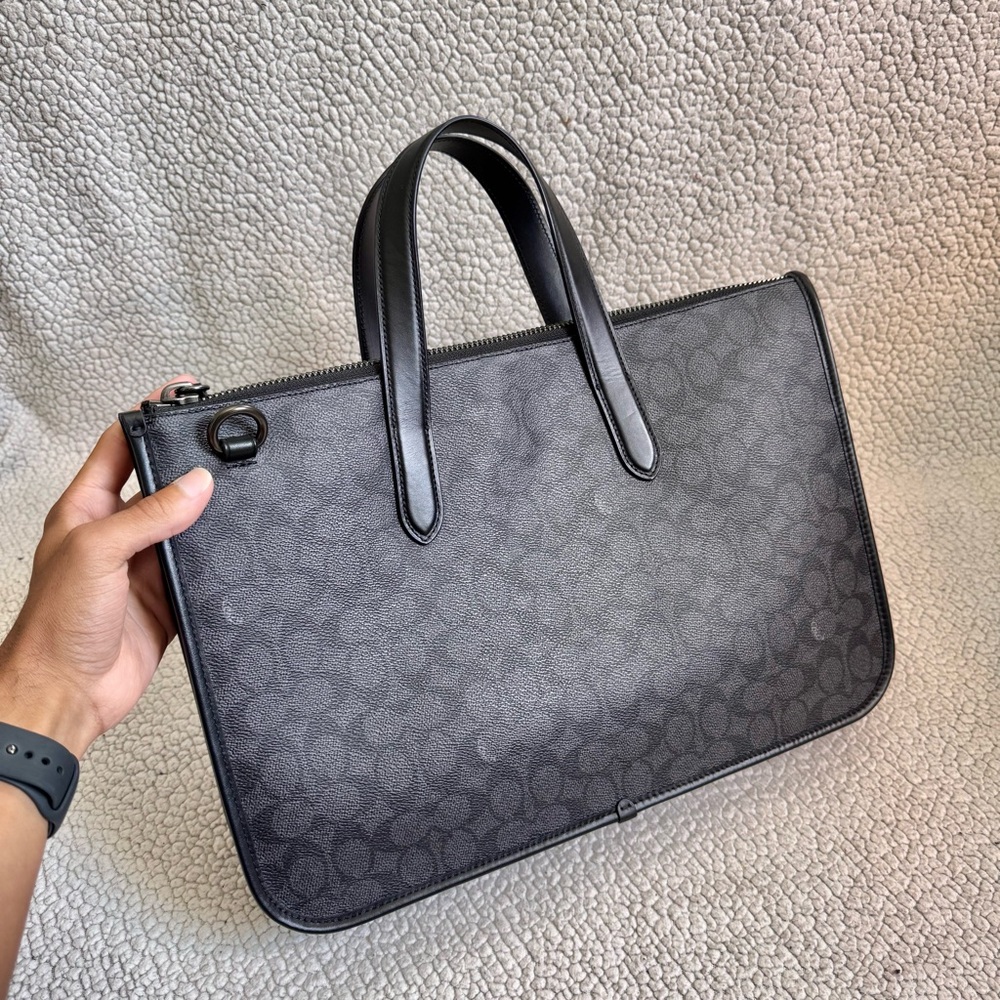 Coach Retail Issac Workbag Briefcase in Signature Canvas - Picture 4 of 8